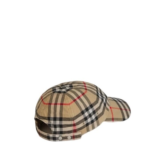 Burberry Beige Plaid Baseball Cap - NWT - Picture 3 of 4